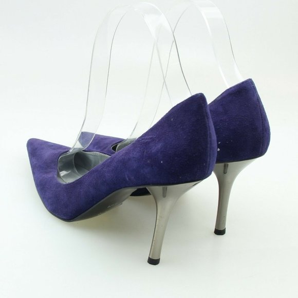 Gianni Bini Shoes | Gianni Bini Purple Suede Leather Retro Pumps | Poshmark